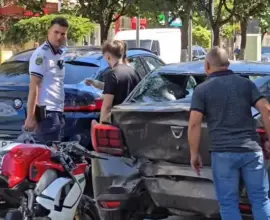 Foto Accident în Slatina, pe Bulevardul A.I. Cuza. Un motociclist a ajuns la spital