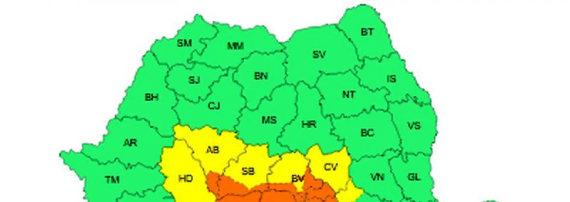 Foto  Județul Olt, sub Cod portocaliu: ploi torențiale, vijelii și grindină