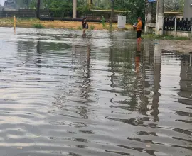 Foto Aceasta este Slatina „strălucitoare”!? Dezastru în mai multe zone ale oraşului, după ploaia torenţială de luni seara (FOTO&VIDEO)