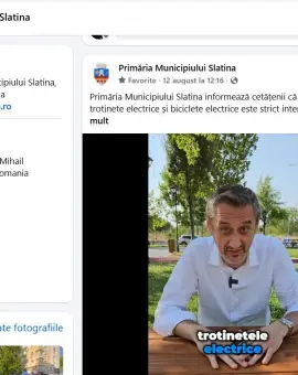 Foto Mario De Mezzo, contract de mii de euro pentru promovarea paginii de Facebook a Primăriei Slatina