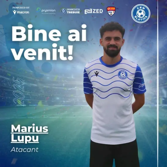 Foto CSM Slatina a transferat un atacant, înaintea celor trei meciuri de foc, programate în această săptămână